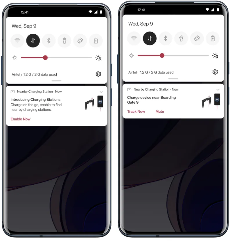 OnePlus Nearby Charging Station screenshot